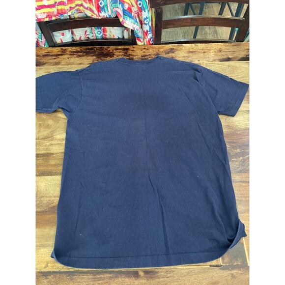 Vintage single stitch Fruit Of The Loom Men's Blue Golf Crew Neck Shirt Size XL - Picture 3 of 4